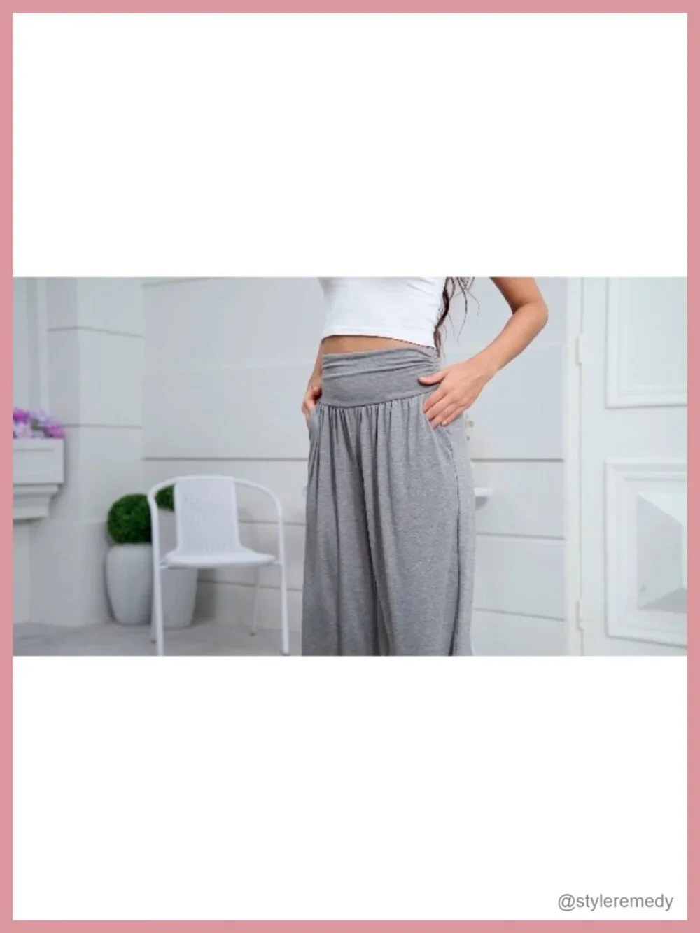 Wide Leg Capri Pants High Waist Pleated Yoga Lounge 3 Pack